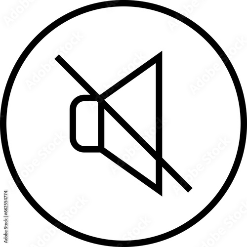 Muted Speaker Icon. Volume off icon. Vector illustration