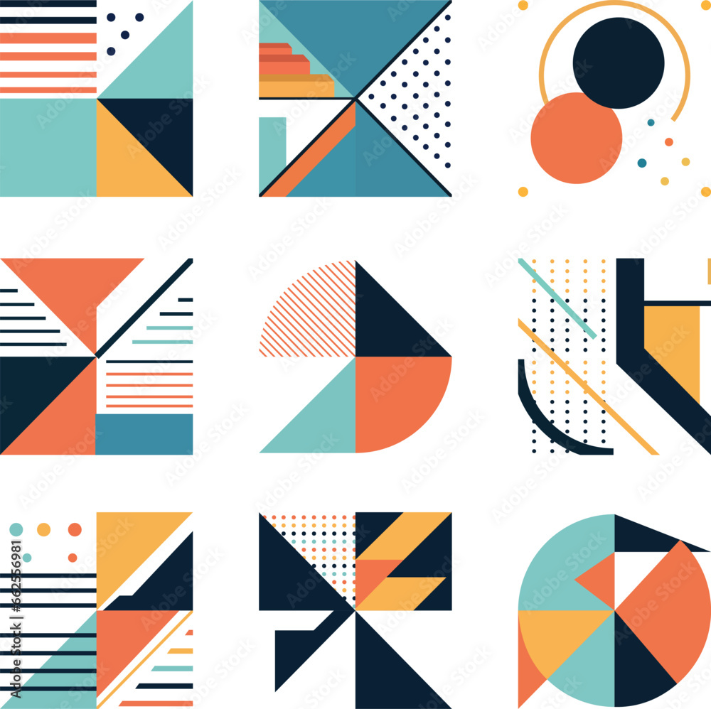 Vibrant Geometric Abstract Pattern Vibrant Geometric Abstract Pattern