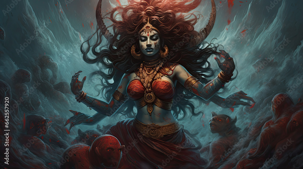 Goddess Kali - obrazy, fototapety, plakaty 