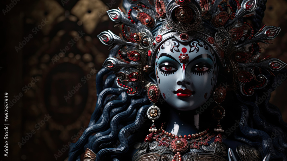 Goddess Kali idol in all its beauty - obrazy, fototapety, plakaty 