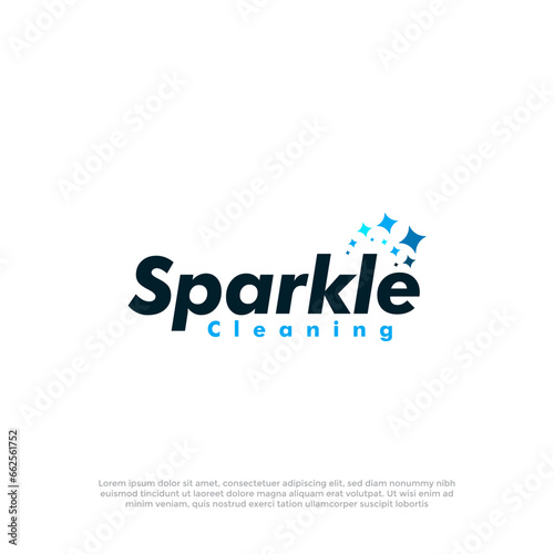 Economic cleaning service logo design vector template