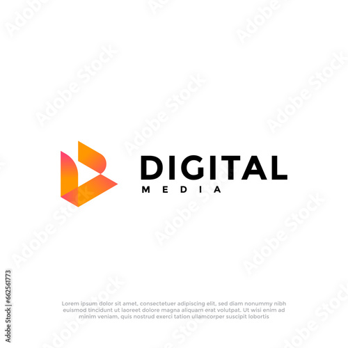 Digital Media logo vector design template