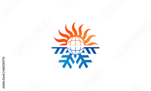 atlas hvac gradient logo design vector collection