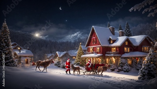 santa claus in the night