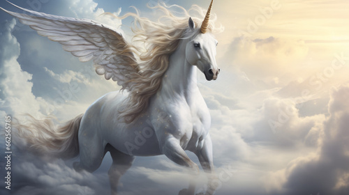 Majestic white unicorn