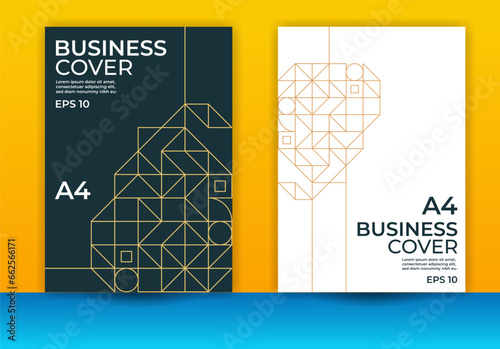 design for annual report, promotion, brochure, flayer, pamphlet or for decoration, monoline design, elegant cover design