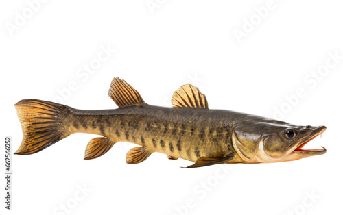 Beautiful Channa Snakehead Fish Isolated on Transparent Background PNG.