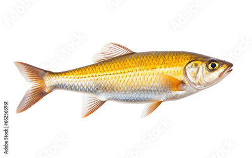 Stunning Characin Yellow fish Isolated on Transparent Background PNG.