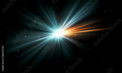 Fototapeta Naklejka Na Ścianę i Meble -  Light flare Glowing light explodes Light effect ray shining sun bright flash Special lens flare