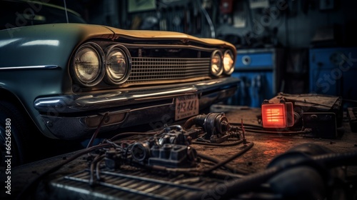 Rustic Charm: A Timeless Voyage in the Vintage Era of Automobiles, generative AI © Photo Treiller 8