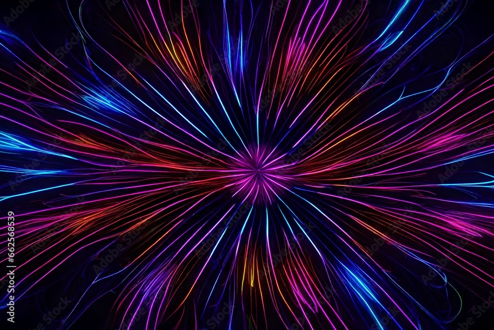An energetic neon floral arrangement that is abstract in design. An energetic neon floral arrangement that is abstract in design.