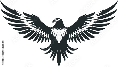 vintage eagle vector illustration for logos, tattoos, stickers, t-shirt designs, hats