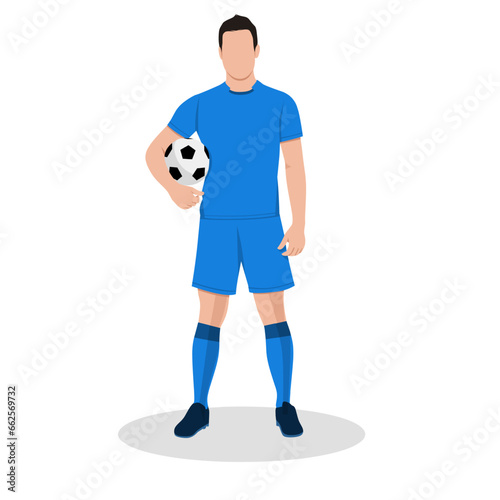 Vector illustration of football player isolated on white background © NUR