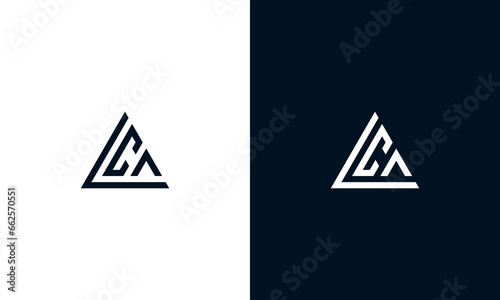collection of initials l ca logo design vector