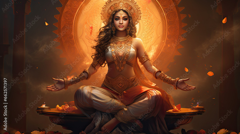 Goddess Lakshmi in all her divinity