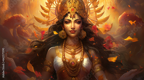 Goddess Lakshmi in all her divinity