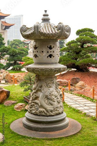 Luxurious Chinese classical garden landscape © Steve