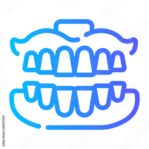 denture Line Gradient Icon