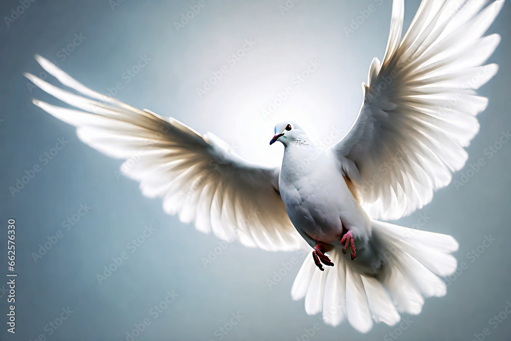 Fototapeta premium white dove. Generative AI