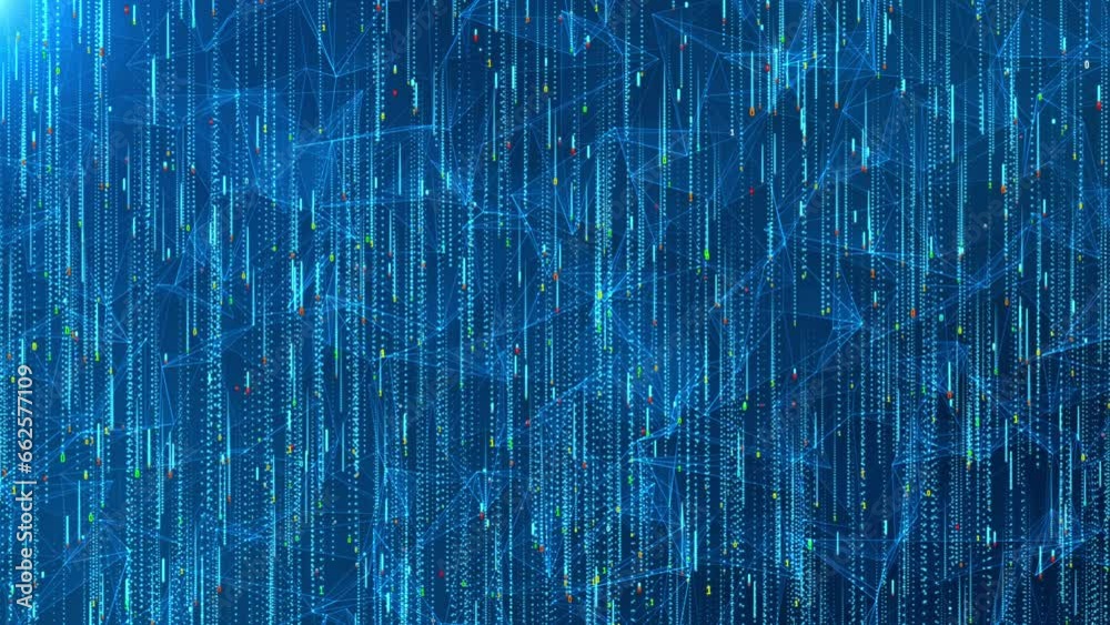 Looping Matrix style Cyrillic alphabet code rain effect. lightness to separate from the background.