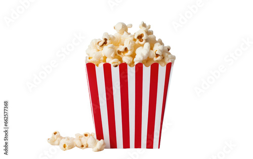Tasty Popcorn Box Isolated on Transparent Background PNG.