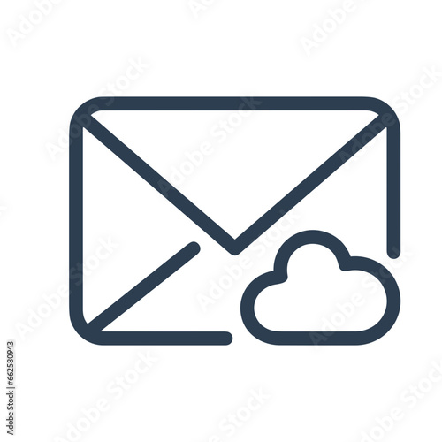 Cloud storage icon symbol vector image. Illustration of the database server hosting cloud system digital design image