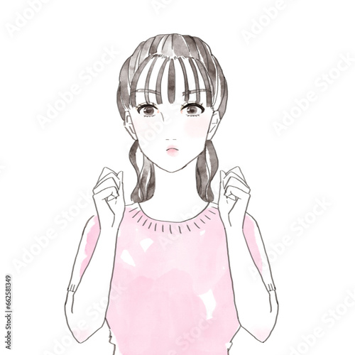応援する女性