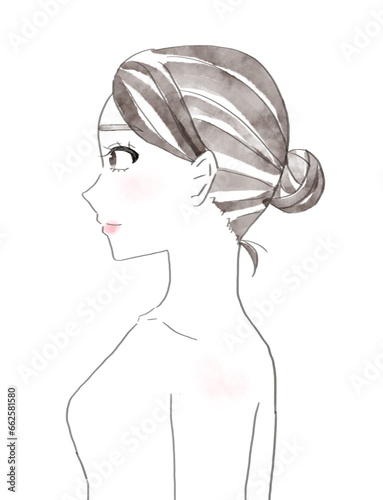 女性の横顔