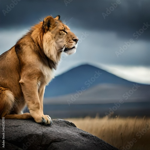 lion in the wild