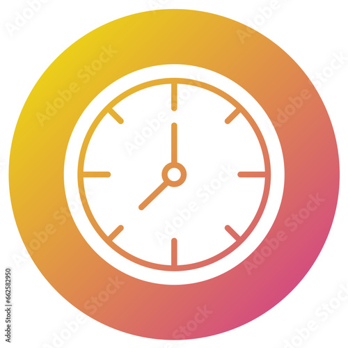 Wall Clock Vector Icon Design Illustration