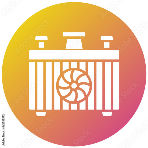Car radiator Vector Icon Design Illustration