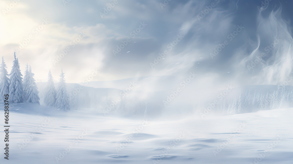 Mystical snowfalls create an enchanting and dreamlike landscape