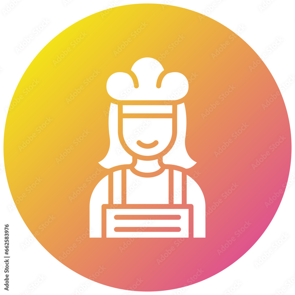 Female Chef Vector Icon Design Illustration Female Chef Vector Icon Design Illustration