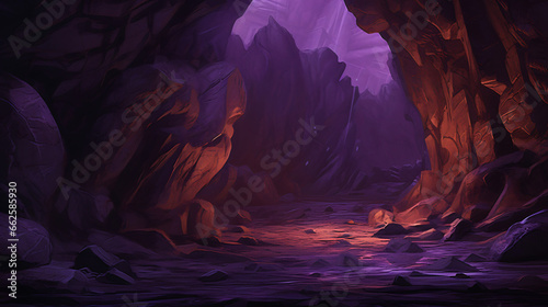 Purple cave rock curve