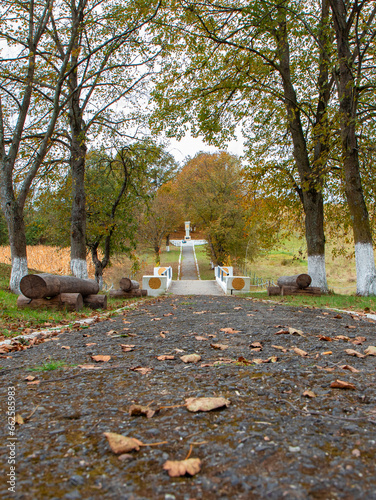 The Simion Barnutiu Fountain monument in Sanmihaiu Almasului village - Romania photo