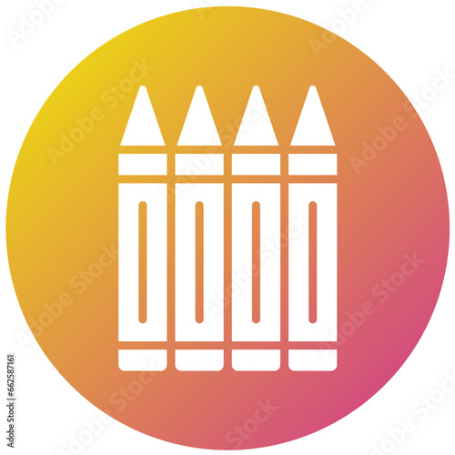 Crayons Vector Icon Design Illustration