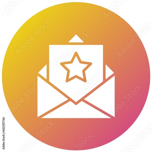 Starred Message Vector Icon Design Illustration