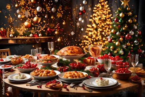 christmas table setting