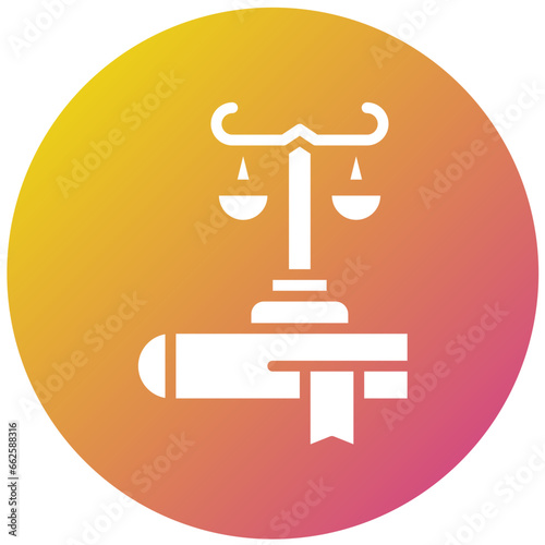 Law Vector Icon Design Illustration