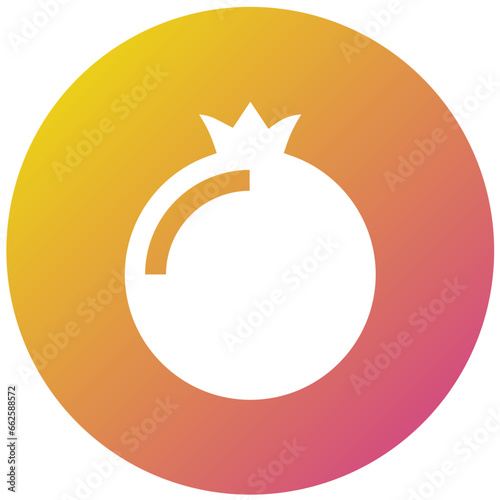 Pomegranate Vector Icon Design Illustration