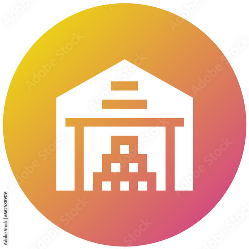 Stock Warehouse Vector Icon Design Illustration