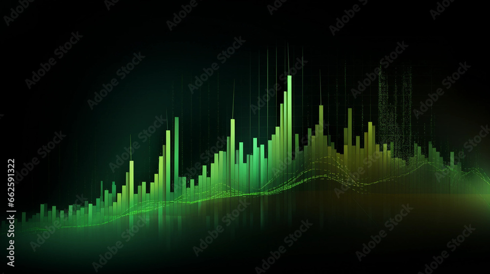 Investment stock market and business growth green palette Investment stock market and business growth green palette