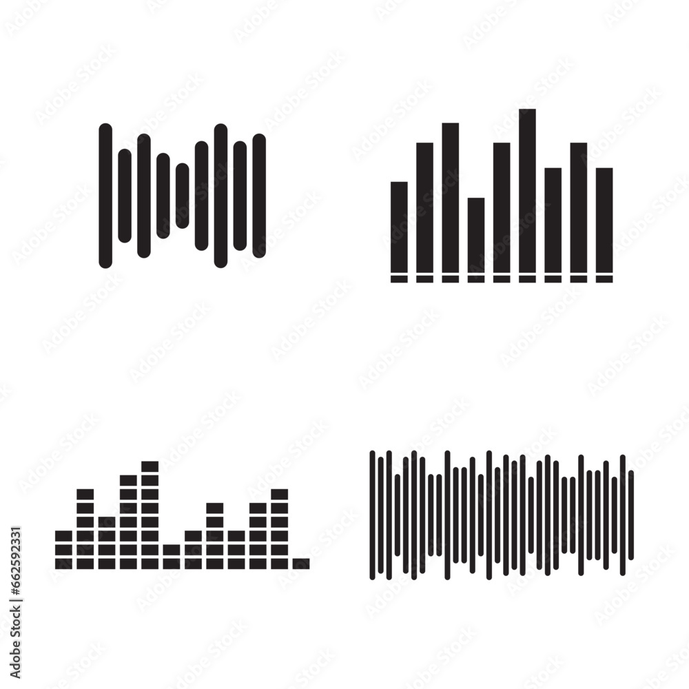 music equalizer icon vector