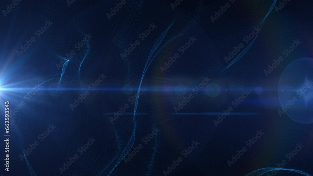 Abstract digital particle wave and lights background ,animation cyber or technology background.
