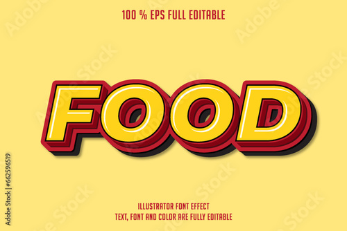 simple bold orange editable font text effect, editable text graphic syle