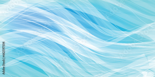 波　青　シルク　夏　背景