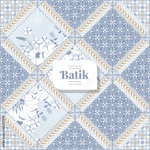 Obraz na płótnie decorative batik seamless pattern 24