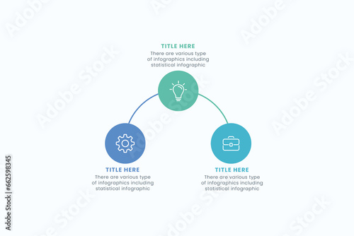 Modern presentation business infographic template. Creative circle element design with 3 step.