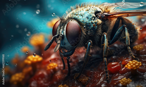 Extreme macro photography of amazing insect. © Daniela