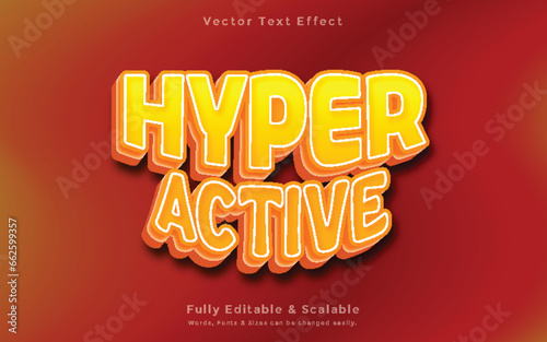 Hyper Active 3d text effect templet
